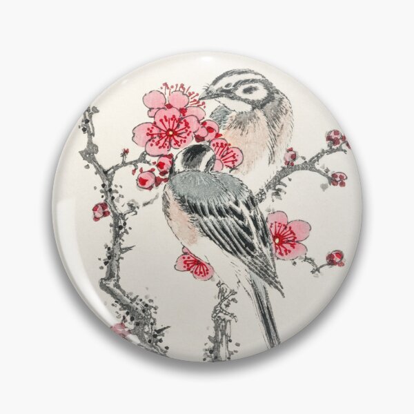 Item preview, pine bunting and plum tree illustration 29510396508 designed and sold by Bird-Lore.