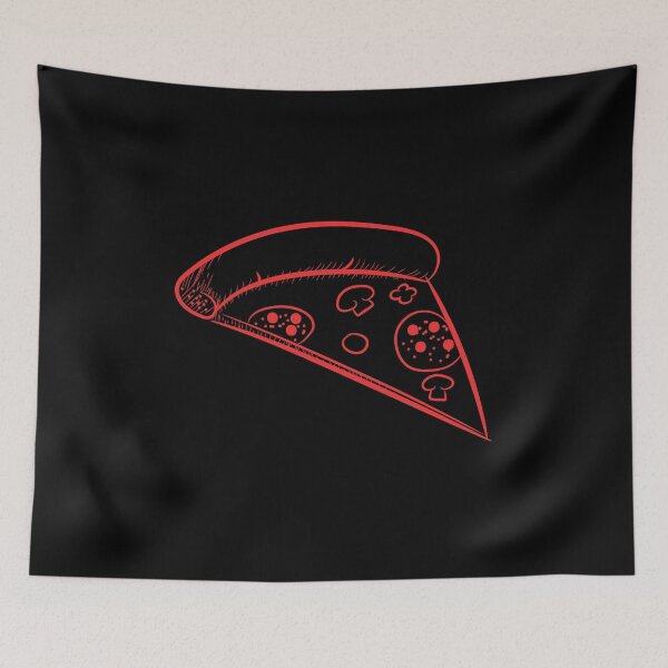 Item preview, Red sketch pizza slice designed and sold by Maria Simone.