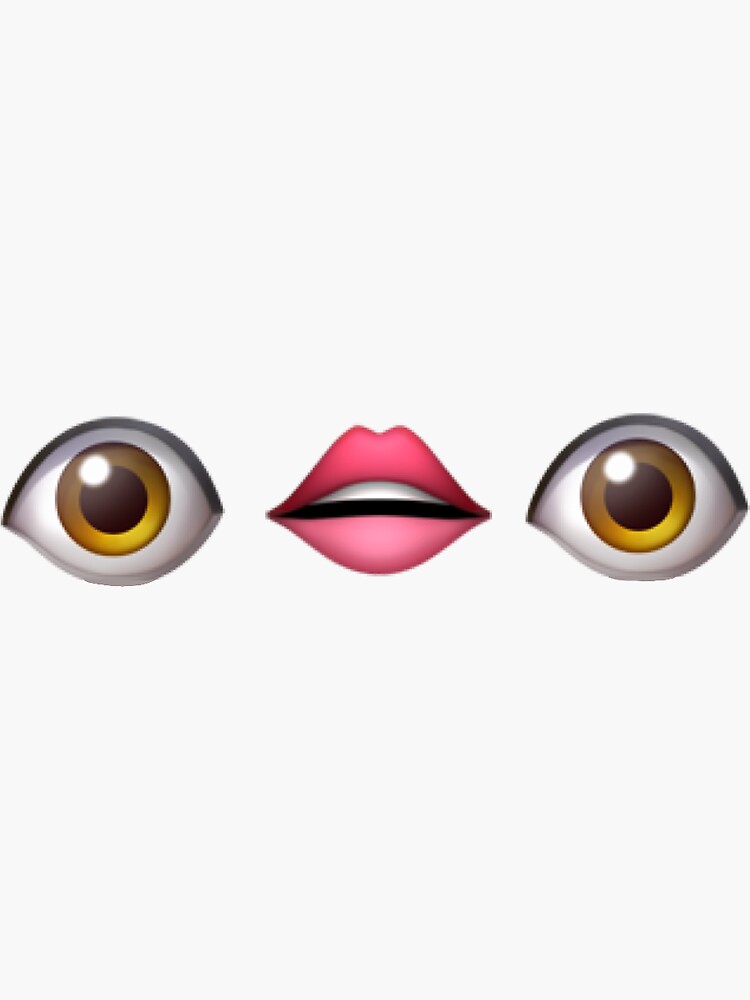 "Eye mouth eye emoji face" Sticker for Sale by MMosparkle Redbubble