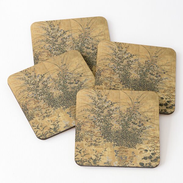 Item preview, Vintage Japanese Floral Gold Leaf Screen With Morning Glory designed and sold by Vicky Brago-Mitchell®.
