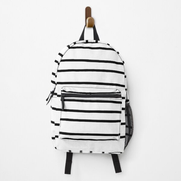 Item preview, Modern simple trendy black and white hand drawn striped pattern designed and sold by UDDesign.
