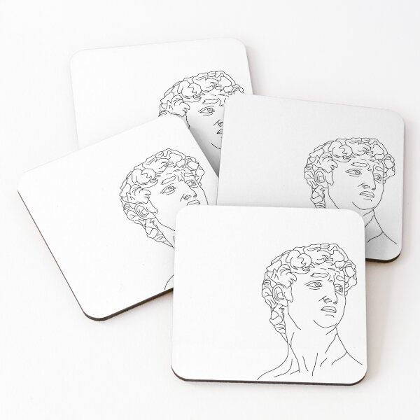 Item preview, David by Michelangelo line art portrait designed and sold by One Line Aesthetics ♡.
