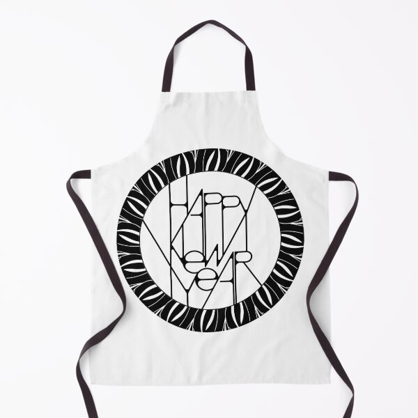 Item preview, Happy New Year Typography Badge - Black and White Holiday Gift designed and sold by © Maya Lavda || wocado.