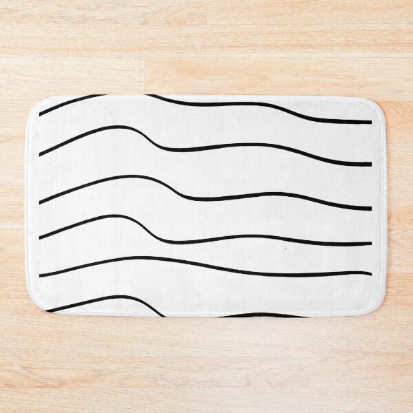Item preview, Modern simple trendy wiggle black and white hand drawn striped pattern designed and sold by UDDesign.