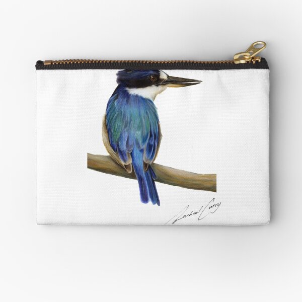 Item preview, Forest Kingfisher SIGNED image bird Australian Good Luck Bird designed and sold by RachaelCurryArt.