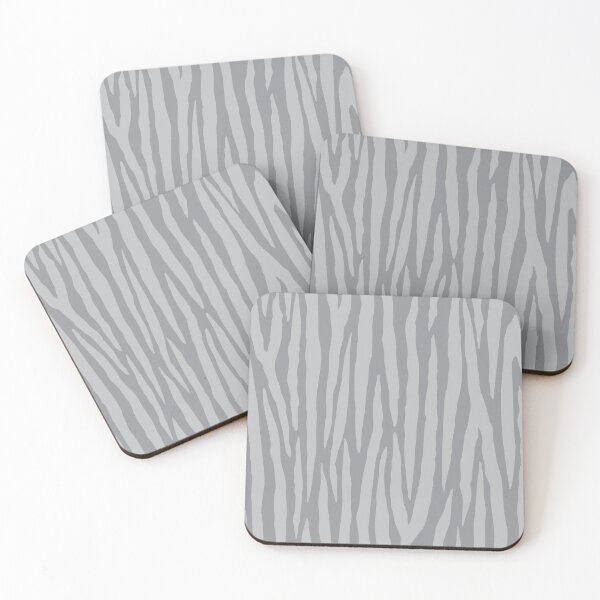 Item preview, Textured Zebra Stripe Print Grayscale from the Fancy Floral Zebra Collection designed and sold by CJAura by Claire Jane Johnson.