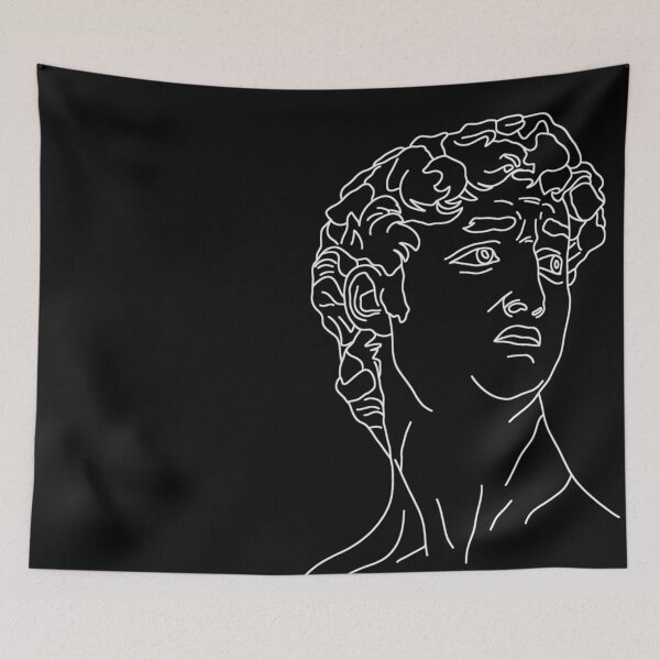 Item preview, David by Michelangelo line art portrait designed and sold by One Line Aesthetics ♡.