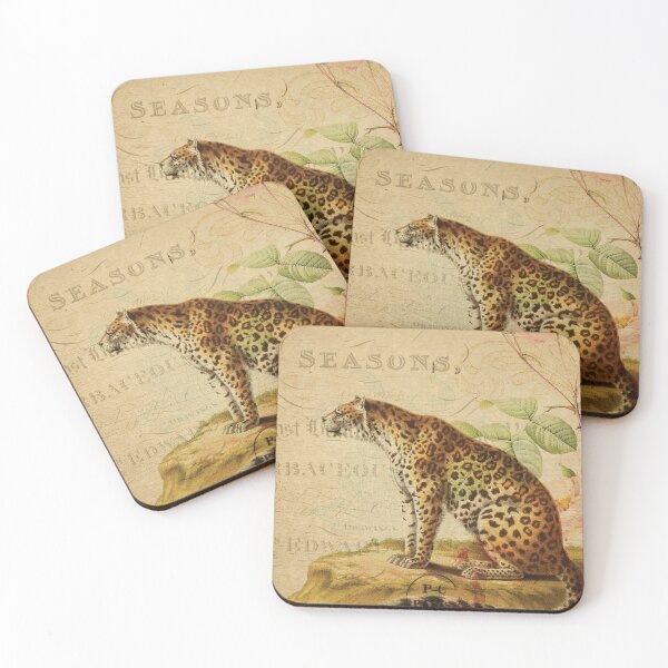 Item preview, Floral Leopard Vintage French Postcard Carte Postale designed and sold by DeeElle.