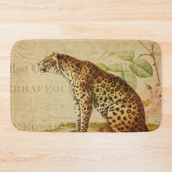 Item preview, Floral Leopard Vintage French Postcard Carte Postale designed and sold by DeeElle.