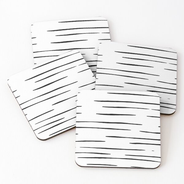 Item preview, Modern simple trendy wiggle black and white hand drawn striped pattern designed and sold by UDDesign.