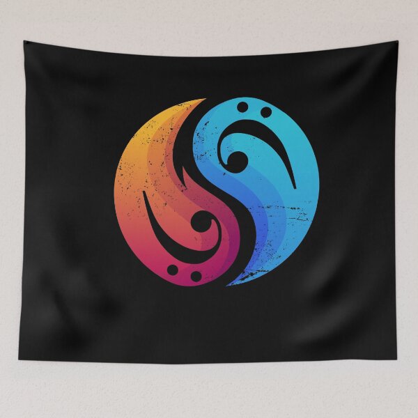 Item preview, Yin And Yang Vintage Bass Guitar designed and sold by bestshirtdesign.