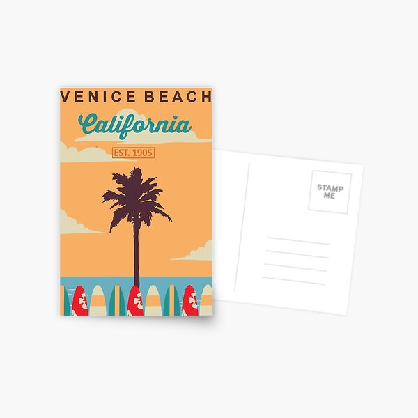 Venice Beach - California.  Postcard