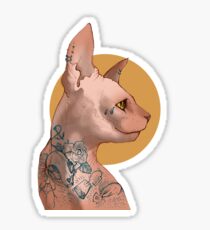 Tattoo Sphinx Cat Sticker