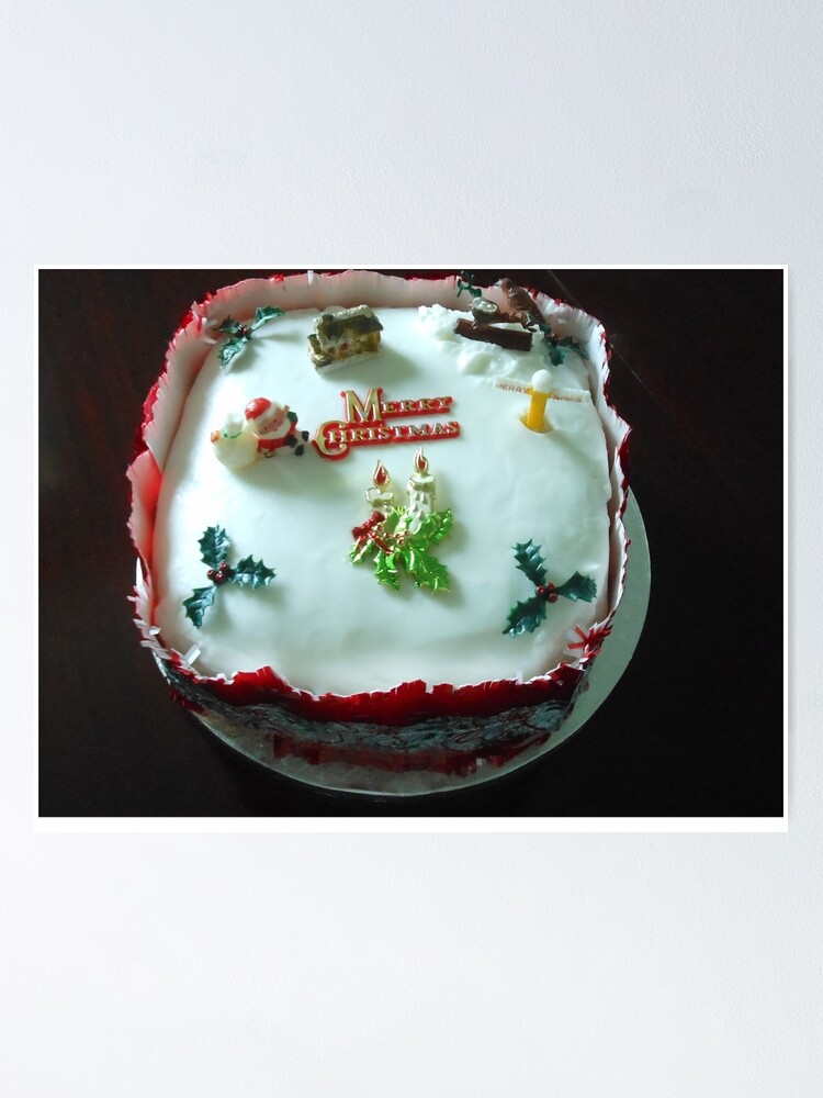 Delicious Christmas Cake Menu Template