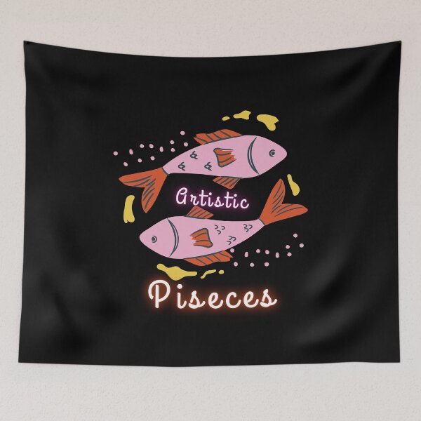 Item preview, Pisces Zodiac Star Sign Horoscope Constellation Characteristics Traits & Fish Graphic designed and sold by Wangfu-tees.