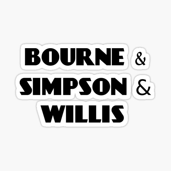 bourne & simpson & willis Sticker