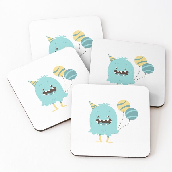 Item preview, Miss Teal Party Blob Toothy Monster designed and sold by wildflowerperks.