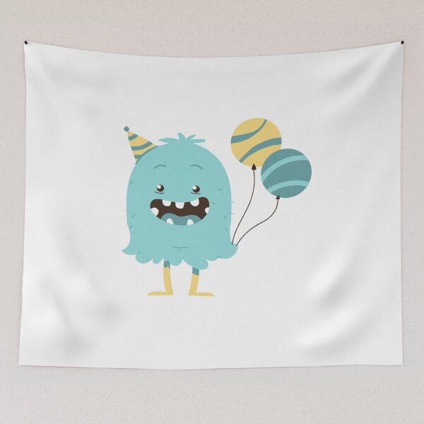 Item preview, Miss Teal Party Blob Toothy Monster designed and sold by wildflowerperks.