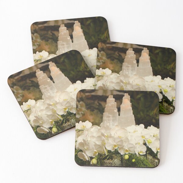 Item preview, White orchids and crystals floral display designed and sold by FranWest.