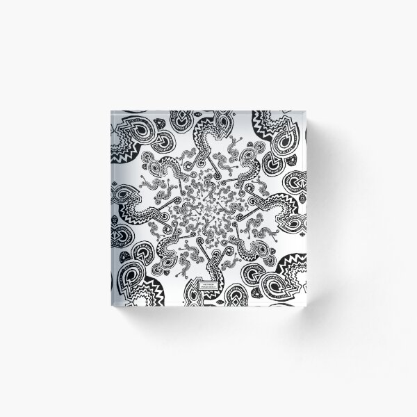 Edge Entity Pattern Acrylic Block