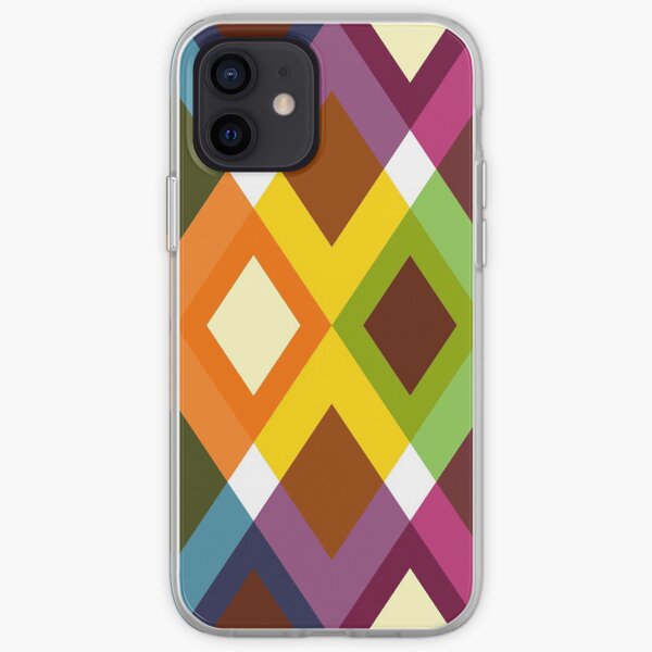 Geometric Pattern 19 (coloful diamonds) iPhone Soft Case