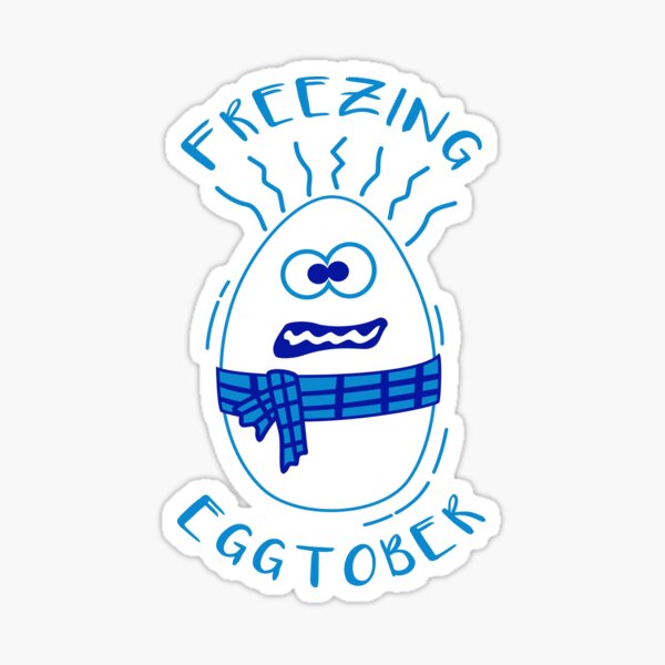 Freezing Eggtober Sticker