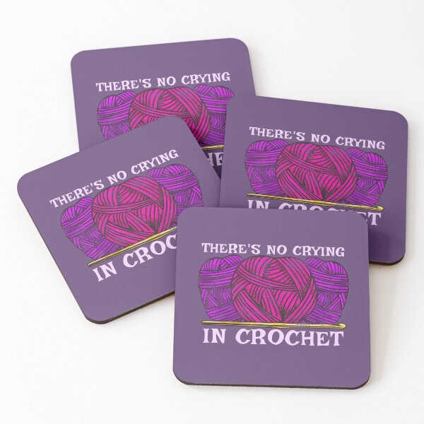 Item preview, Crocheting Satire There's No Crying in Crochet  designed and sold by Punchzip.