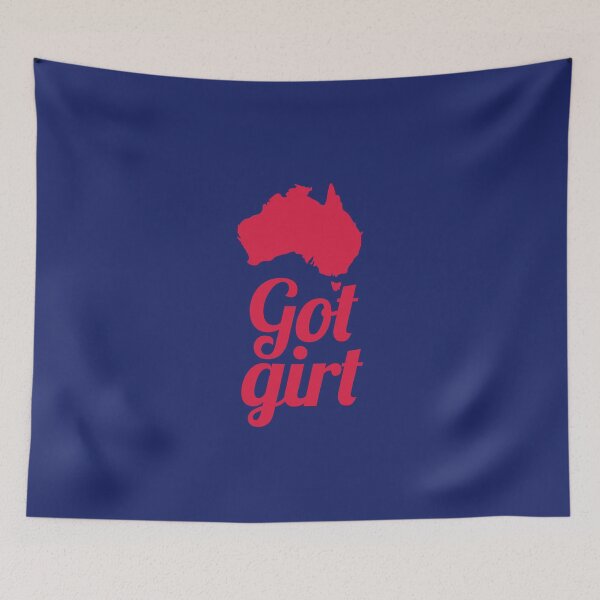 Item preview, Australia's Got girt. Red text with red map of Australia - Humorous look at Australian national anthem designed and sold by Girty.