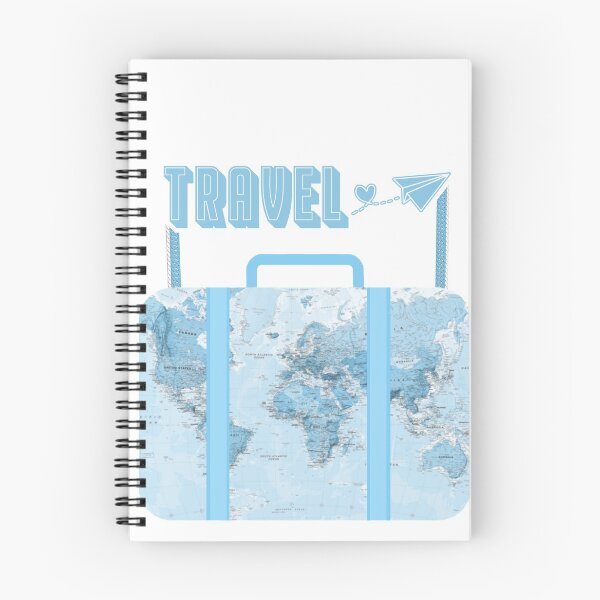 Item preview, Blue Map Travel Luggage designed and sold by crizzycreates.