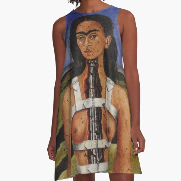 The Broken Column by Frida Kahlo A-Line Dress