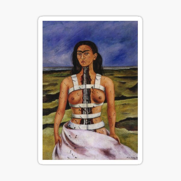 The Broken Column by Frida Kahlo Sticker