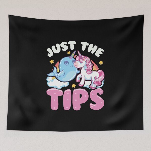Item preview, Funny Just The Tips Cute Narwhal Unicorn Pun designed and sold by perfectpresents.