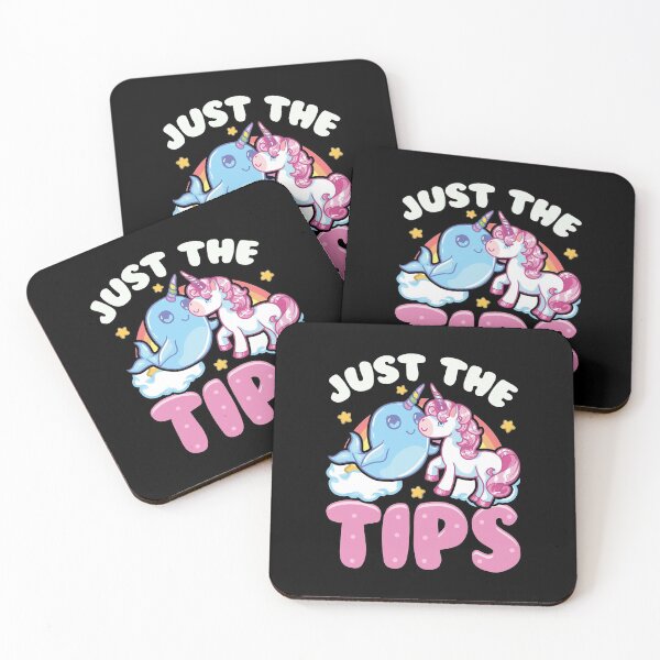 Item preview, Funny Just The Tips Cute Narwhal Unicorn Pun designed and sold by perfectpresents.