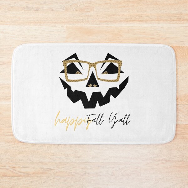 Item preview, Happy Fall Ya’ll pumpkin jack o lantern Face with yellow glasses designed and sold by DandelionSeeds.
