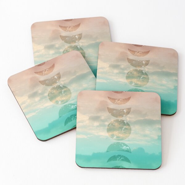 Item preview, Soft Emerald Beige Clouds Moon Phases #1 #decor #art designed and sold by Anita's & Bella's Art.