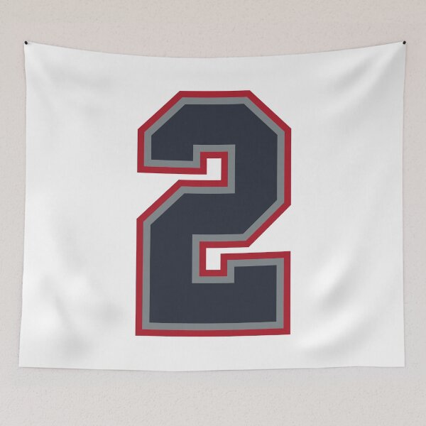 Item preview, 2 Navy Grey Red Sports Number Two designed and sold by HelloFromAja.