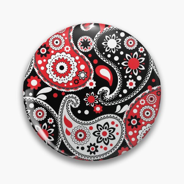 Item preview, Modern Paisley Pattern in red and Black designed and sold by AntiqueImages.