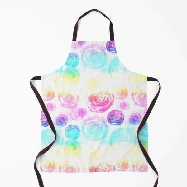 Item preview, Rainbow White Cotton Candy Roses Pattern designed and sold by everything4eva.