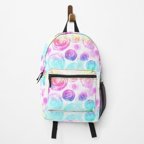 Item preview, Rainbow White Cotton Candy Roses Pattern designed and sold by everything4eva.