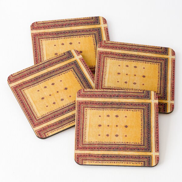 Item preview, Cozy Yellow Carpet with Red and Black designed and sold by AlteredAtelier.