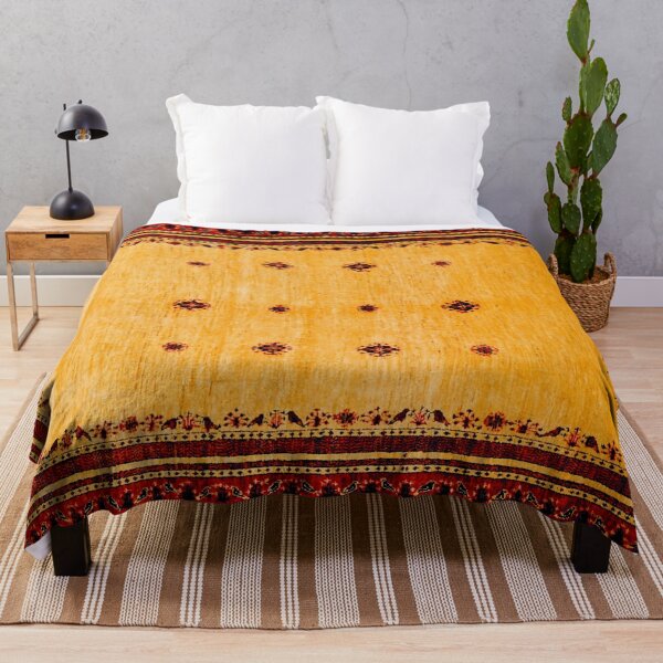 Item preview, Acogedora alfombra amarilla con rojo y negro designed and sold by AlteredAtelier.