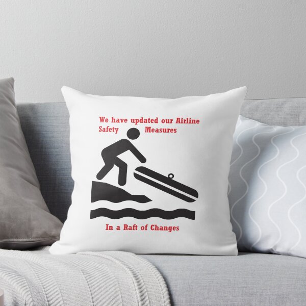 Item preview, Airline Safety Measures designed and sold by PillowPuns.