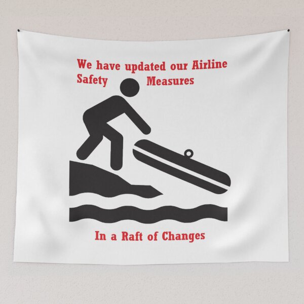 Item preview, Airline Safety Measures designed and sold by PillowPuns.