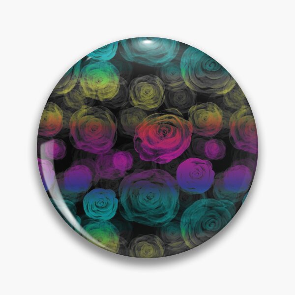 Item preview, Rainbow Black Cotton Candy Roses Pattern designed and sold by everything4eva.