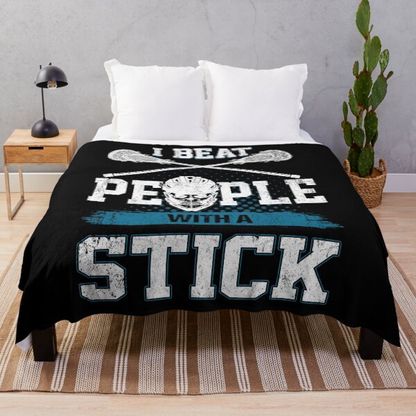 Item preview, I Beat People With A Stick T-Shirt Funny Lacrosse Player designed and sold by Simeon	 Dorelus.