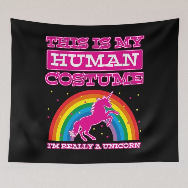Item preview, Halloween Unicorn This Is My Human Costume designed and sold by ZNOVANNA.