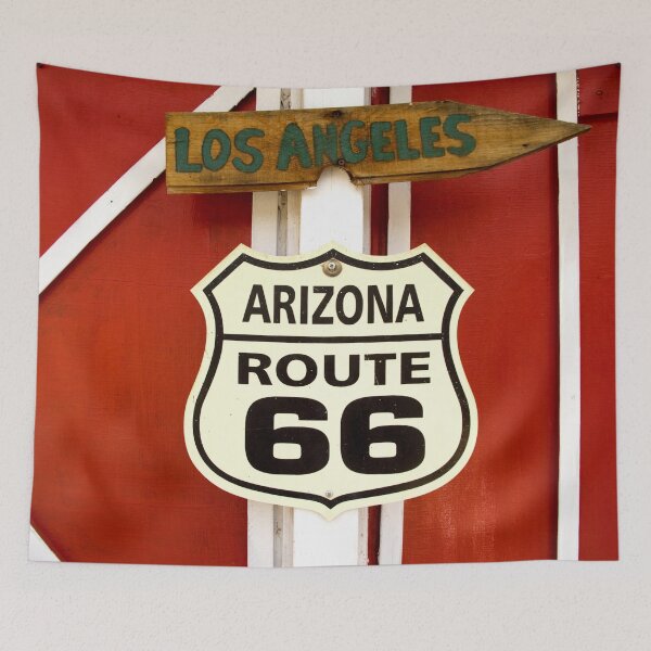 Item preview, Route 66 Sign - Arizona Los Angeles designed and sold by AlteredAtelier.