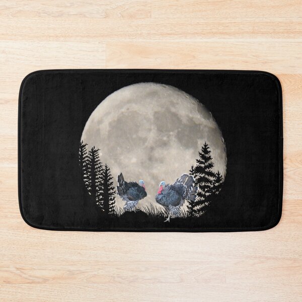 Item preview, Romantic turkey with bat at night in the moonlight designed and sold by BigLoro.