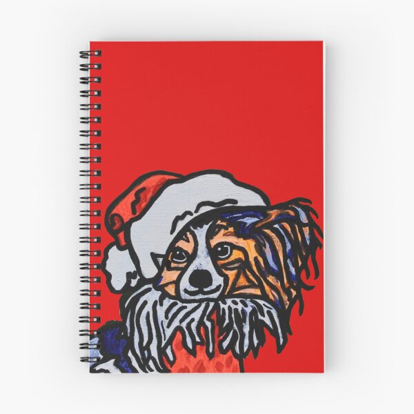 Item preview, Papillon Dog Santa over Red designed and sold by Amanda A. Anthony.