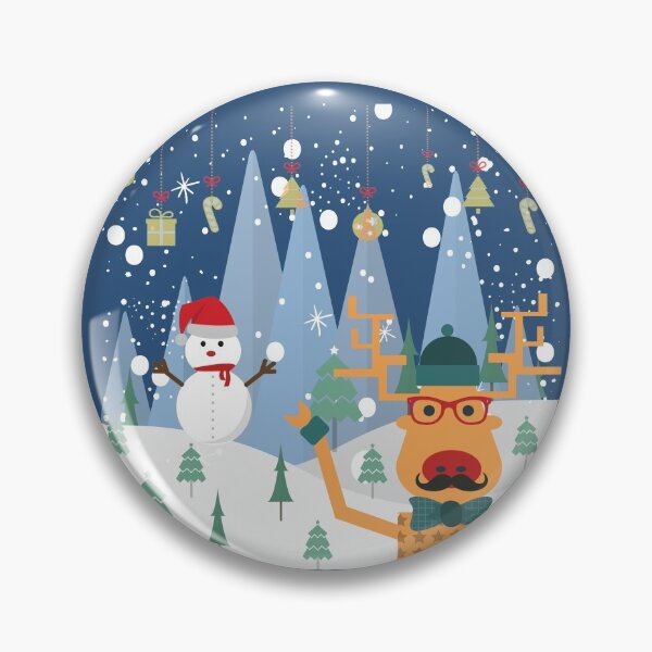 Item preview, Raindeer And Snowman In Winter - Merry Christmas  Happy New Year Christmas Gift designed and sold by overstyle.